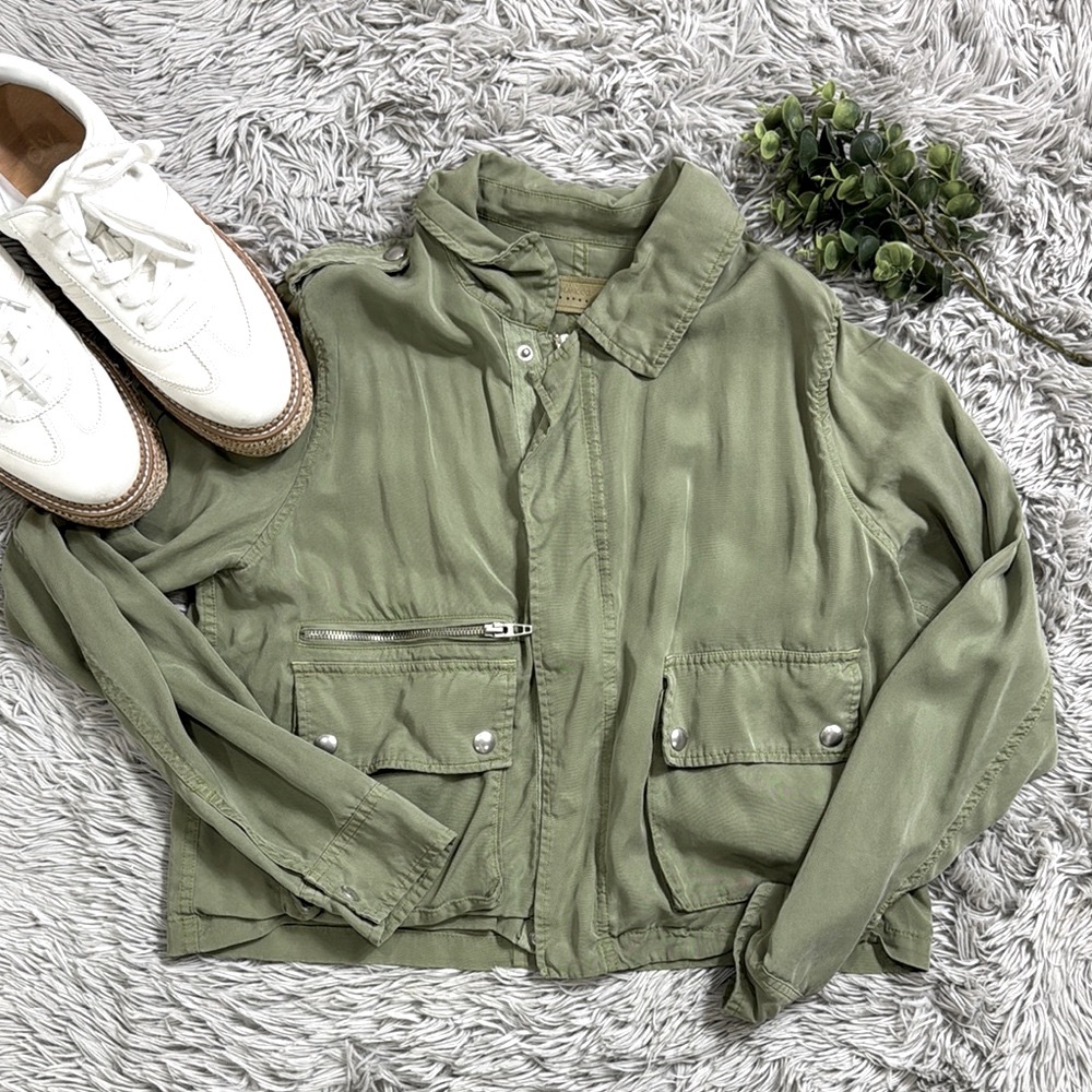 Blanknyc Lightweight Utility Cropped Jacket Tence… - image 1